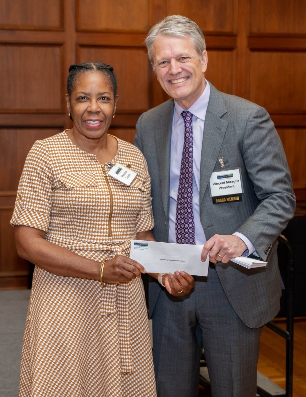 Vanessa Sweet receiving a grant from the Memphis Bar Foundation, 2024